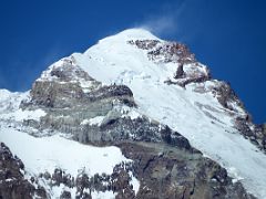 11 Aconcagua East Face And Polish Glacier Close Up From The Relinchos Valley Between Casa de Piedra And Plaza Argentina Base Camp